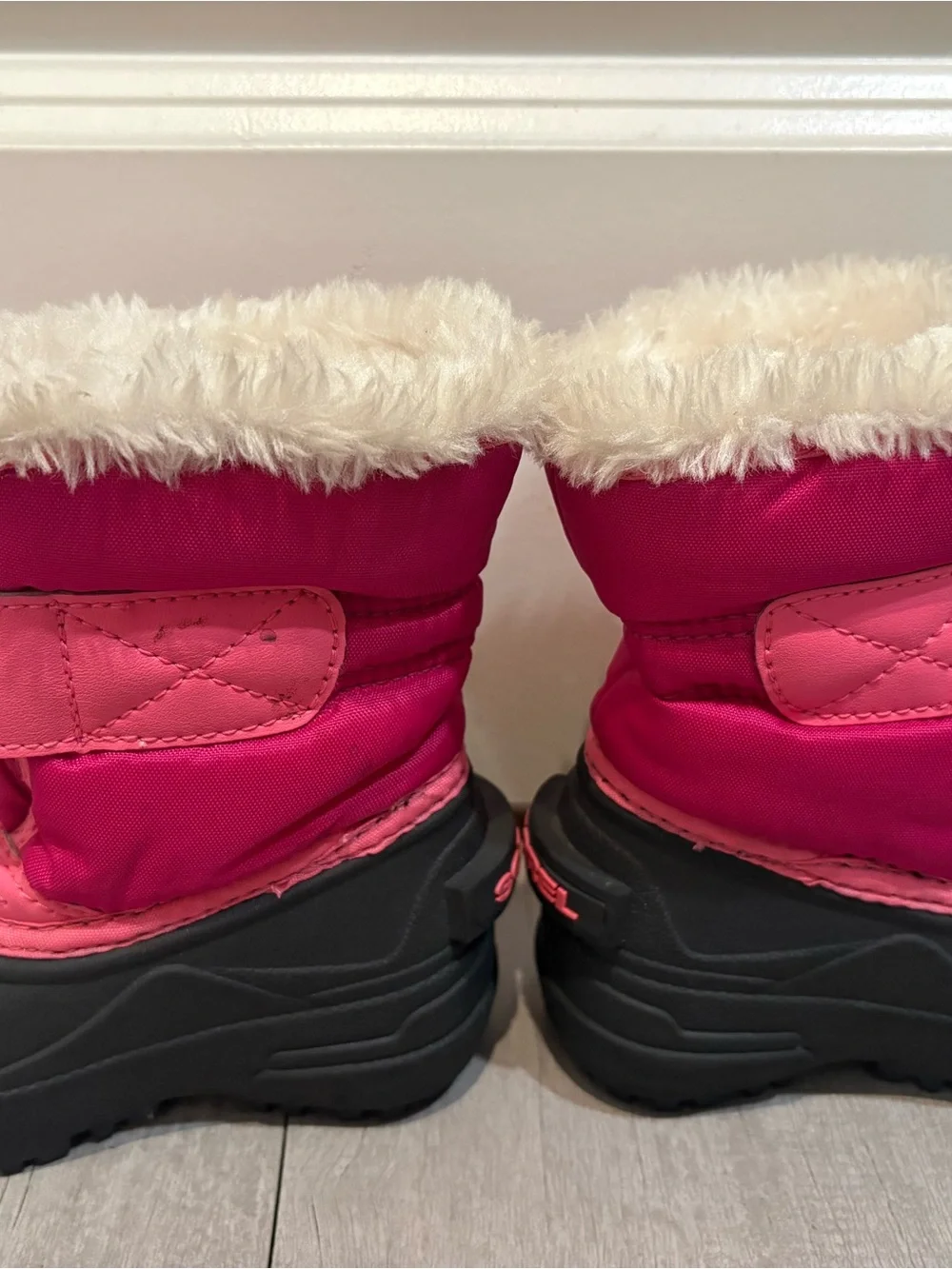 Sorel Pink Faux Fur Kids Winter Boots, 6t